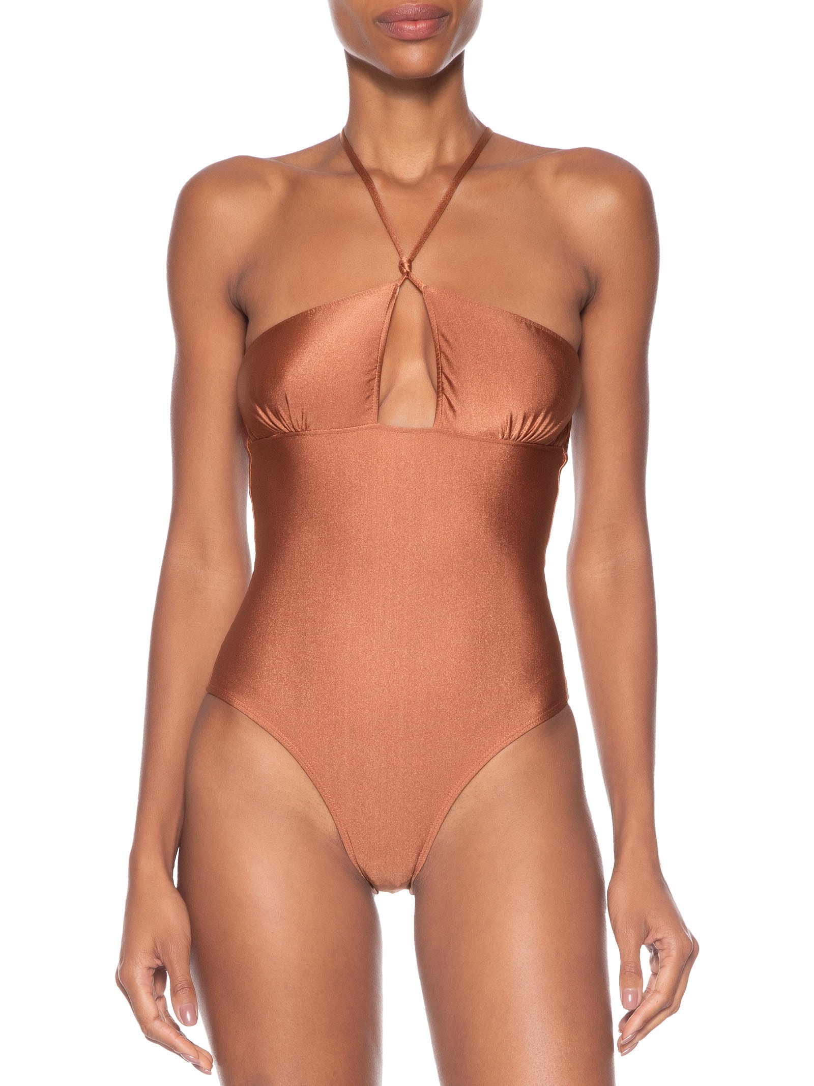 Maiô Decote Halter Marrom '2Essential