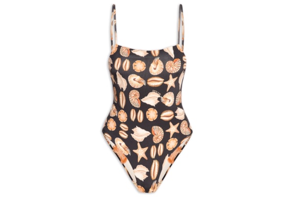 Maiô Double Conchas - Preto