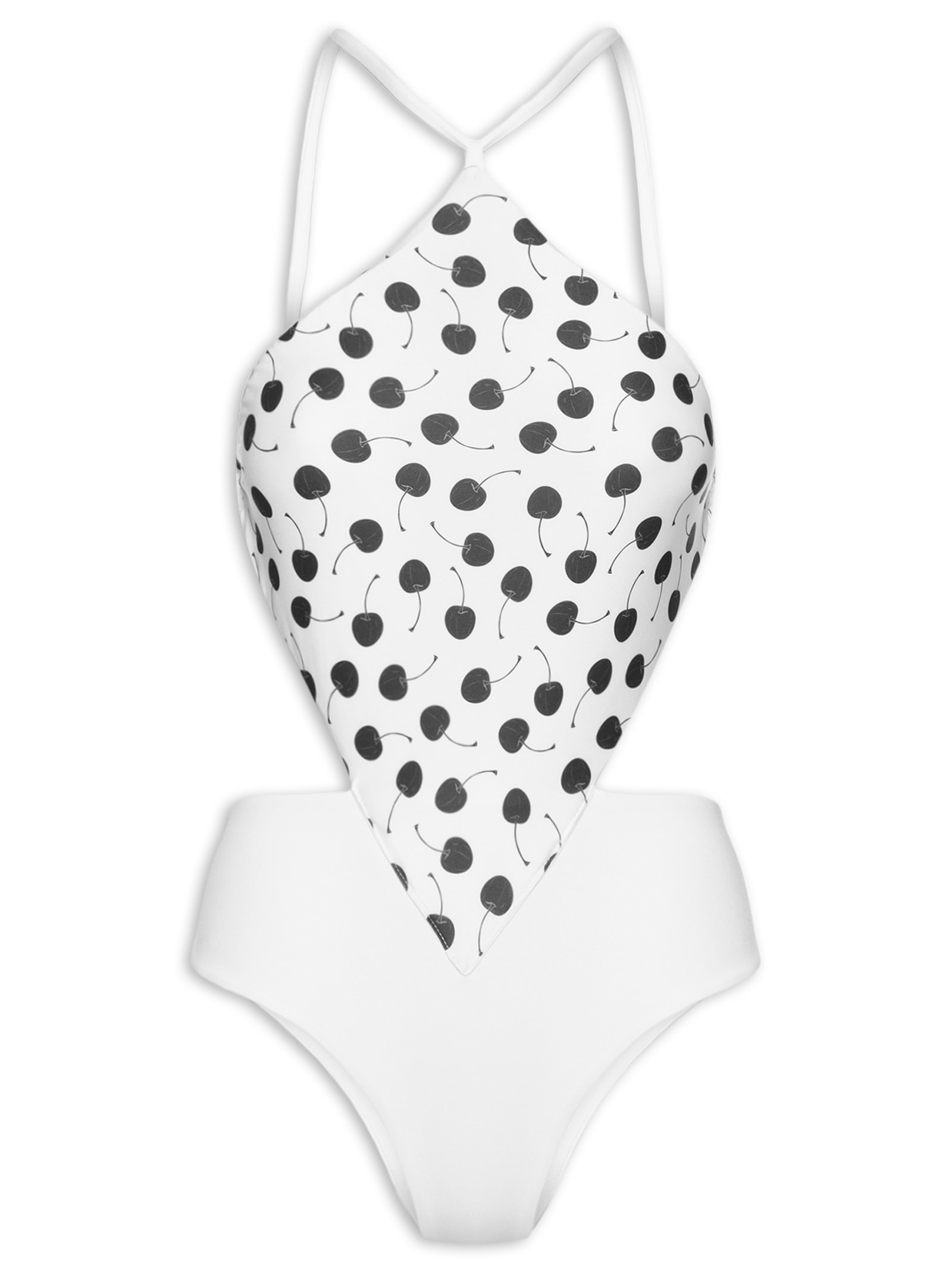 Maiô Engana Mamãe Cherry Branco Mktbeach