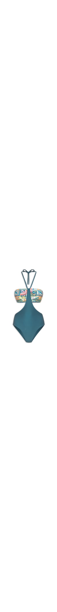 Maiô Engana Mamãe Estampado - Azul