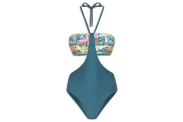 Maiô Engana Mamãe Estampado - Azul