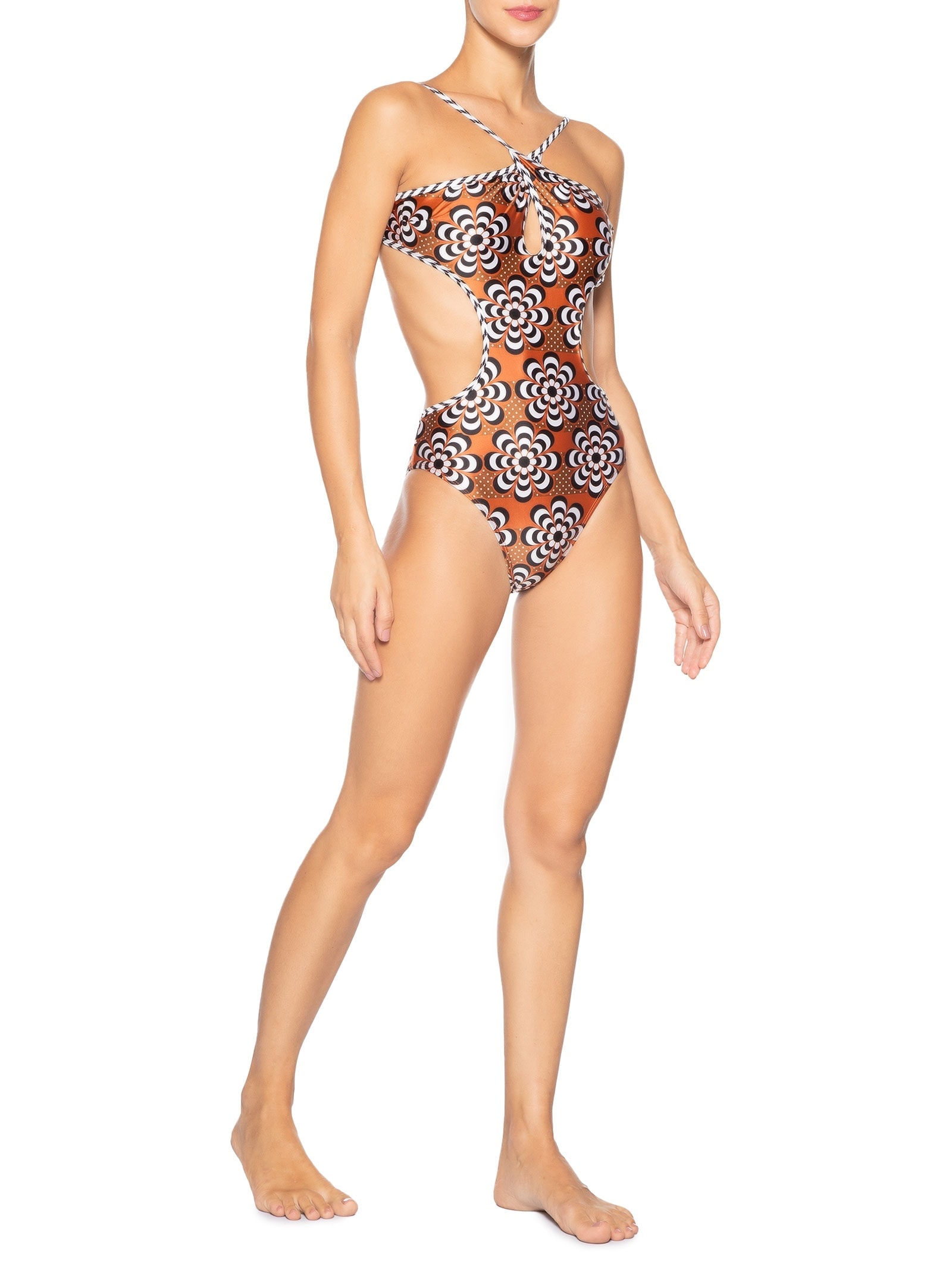 Maiô Engana Mamãe Estampado Marrom Mktbeach