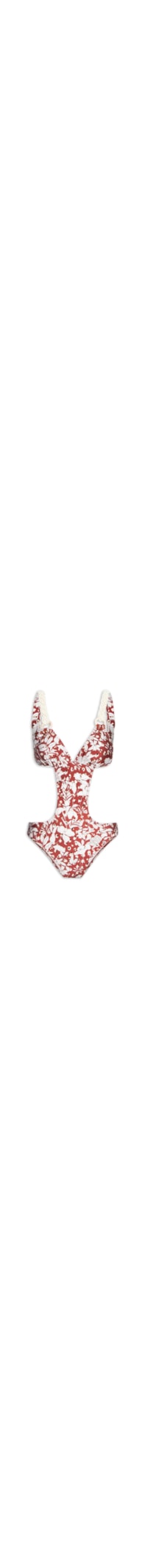 Maiô Engana Mamãe Floral - Vermelho