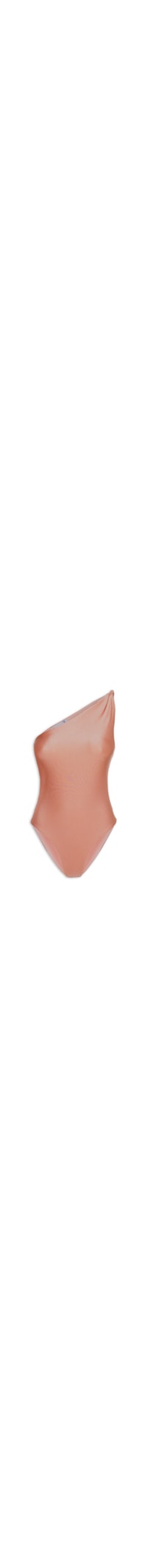 Maiô Feminino Ombro Único Com Nó - Marrom