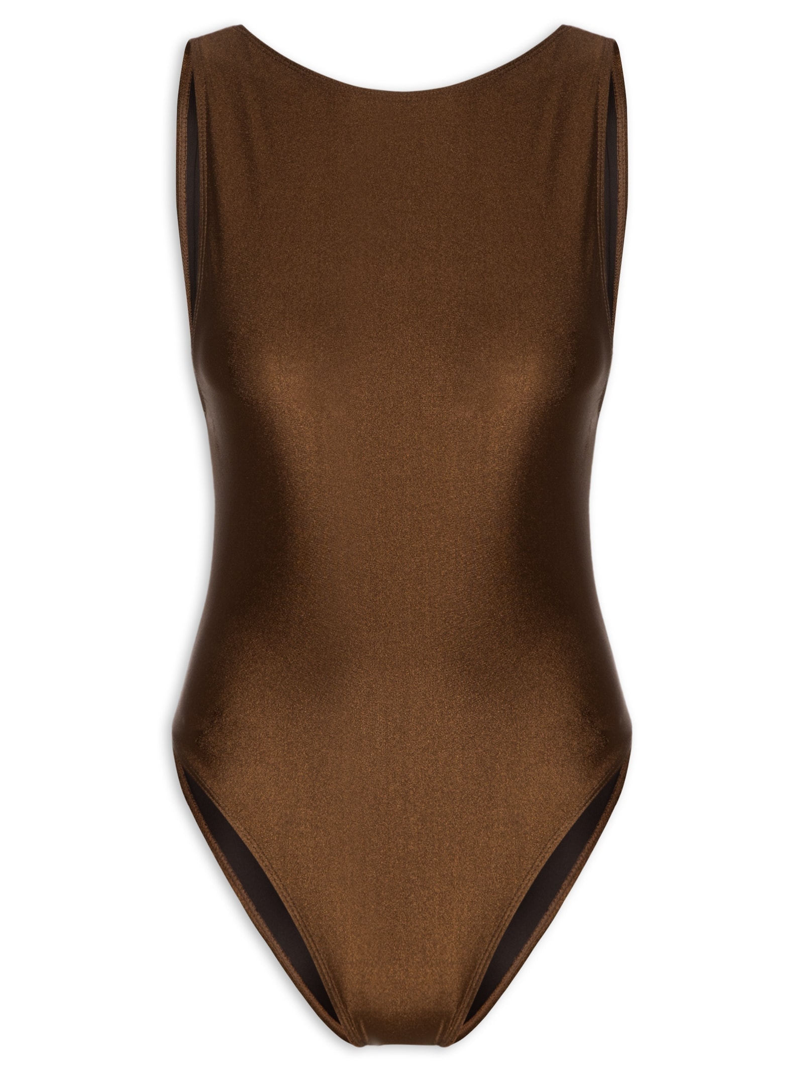 Maiô Feminino Regata Com Decote Costas Marrom '2Essential