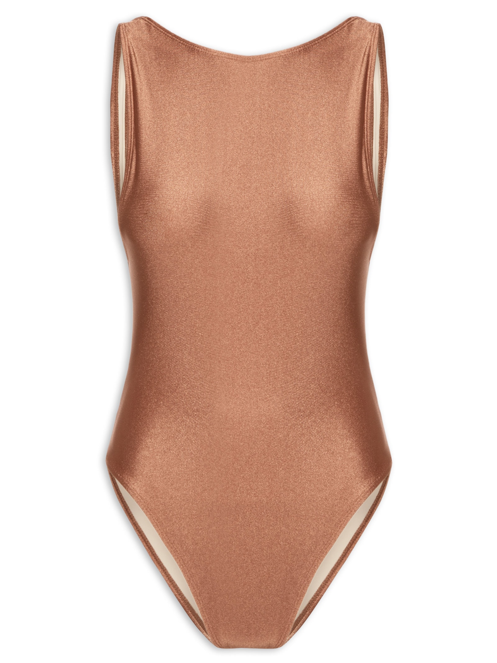 Maiô Feminino Regata Com Decote Costas Marrom '2Essential