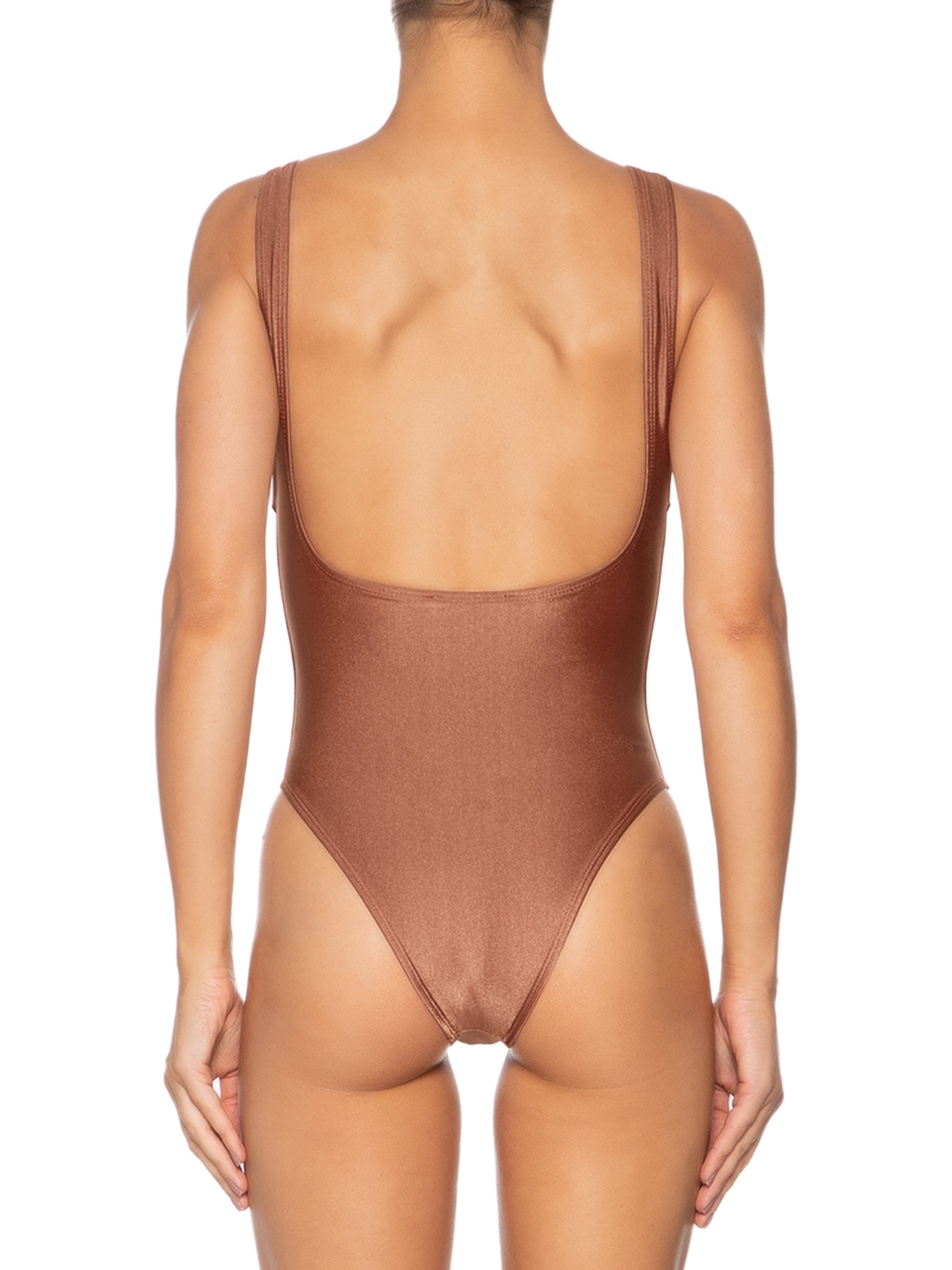 Maiô Feminino Regata Com Decote Costas Marrom '2Essential