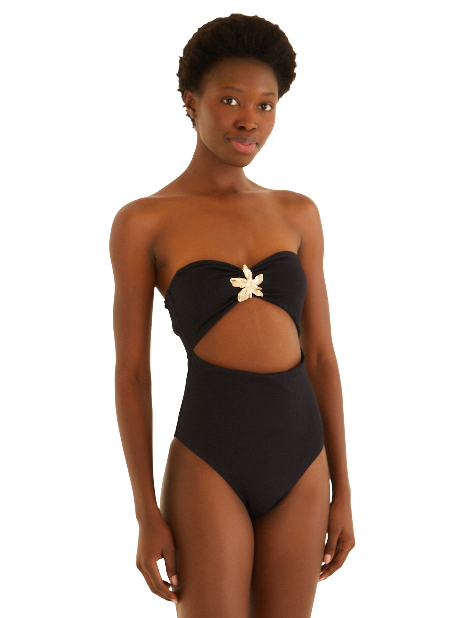 Maiô Fivela Surreal Preto Farm Praia