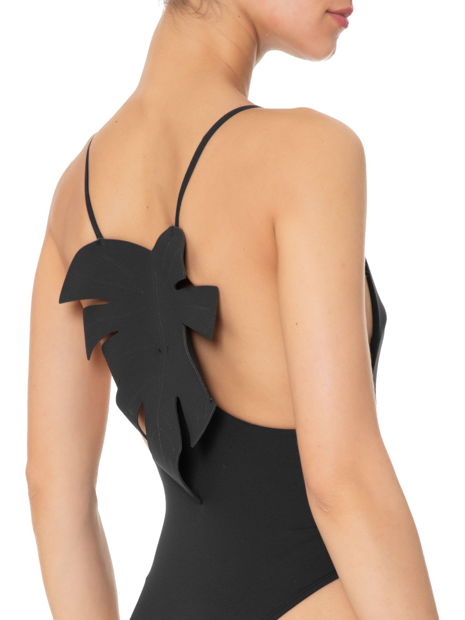 Maiô Folha 3D Preto Farm Praia