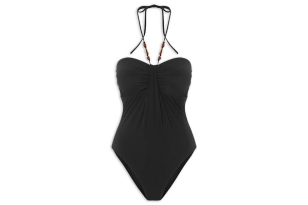 Maiô Frente Única Liso - Preto