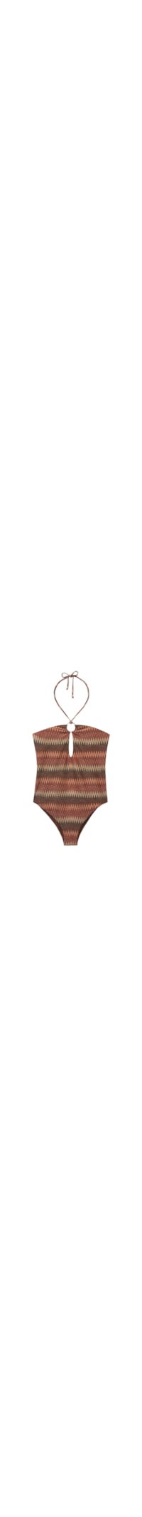 Maiô Golden Chevron - Marrom