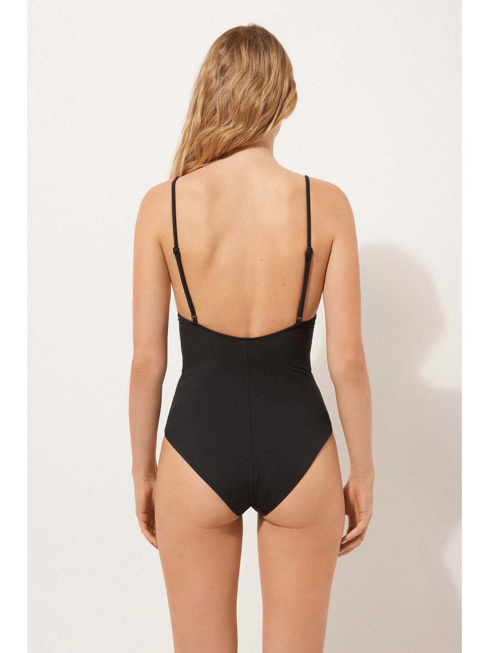 Maiô Heart Neckline Black Preto Calzedonia