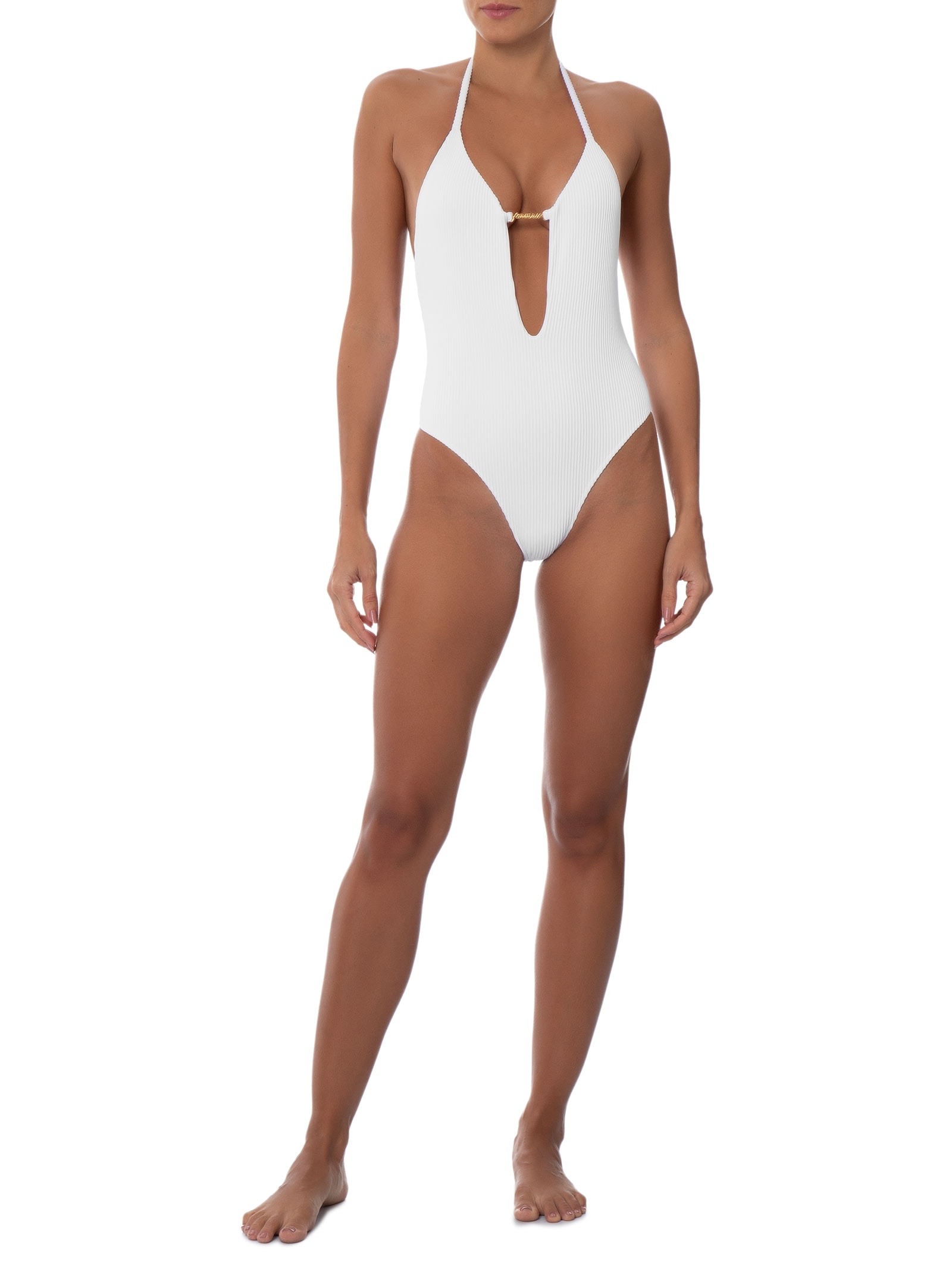 Maiô Liso Decote – Branco Farm Praia