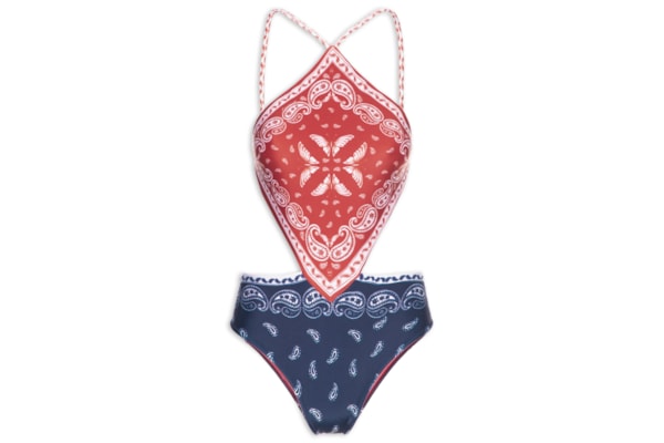 Maiô Localizado Bandana Jardim – Vermelho