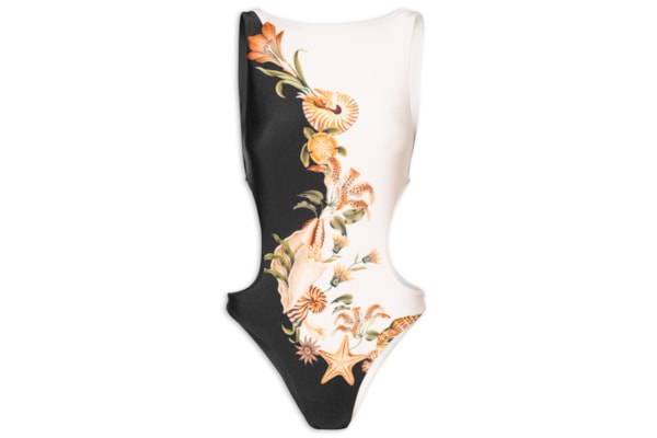 Maiô Localizado Concha Surreal - Preto