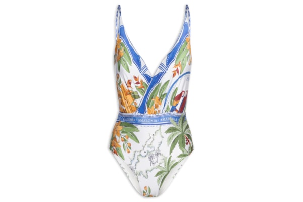 Maiô Localizado Destino Tropical - Azul