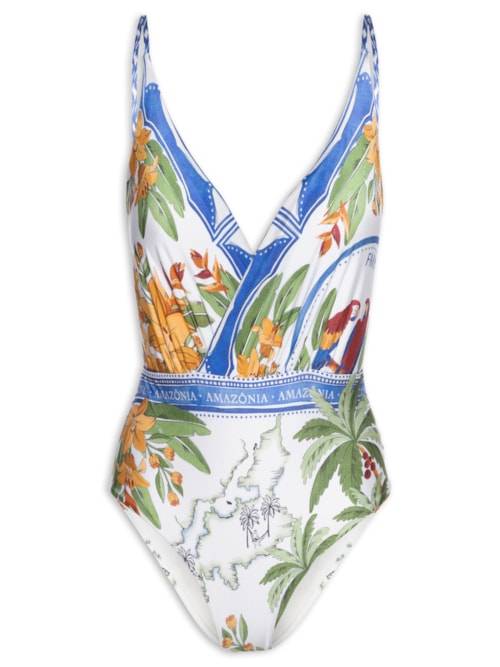 Maiô Localizado Destino Tropical – Azul