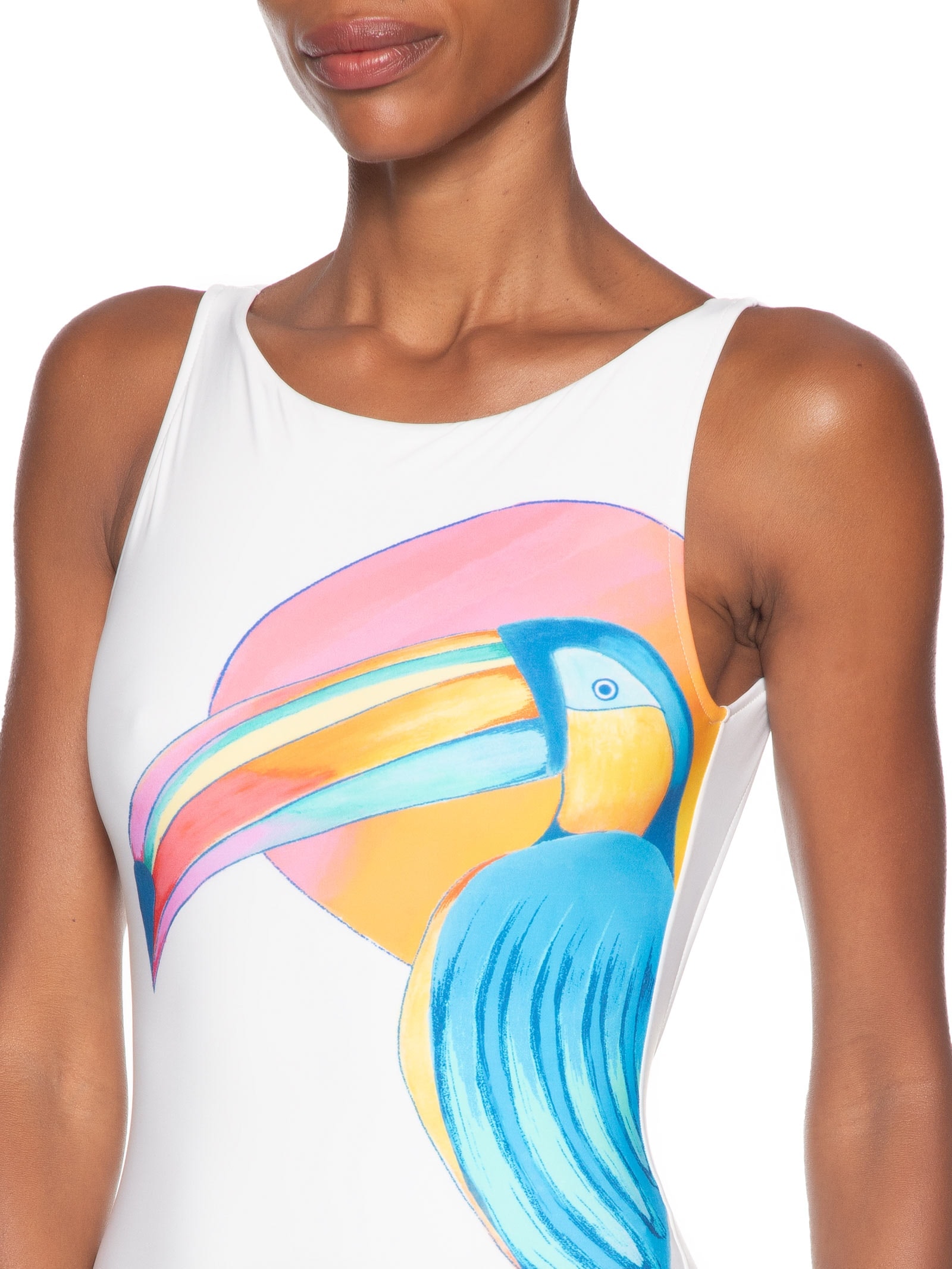 Maiô Localizado Tucanitas Branco Farm Praia