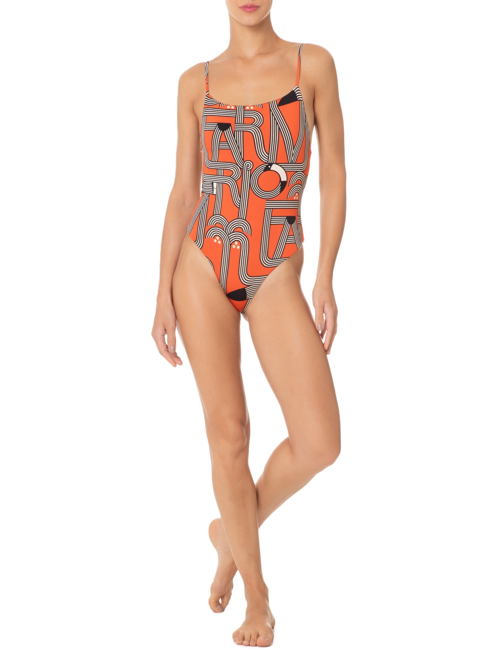 Maiô Logotipo Vermelho Farm Praia