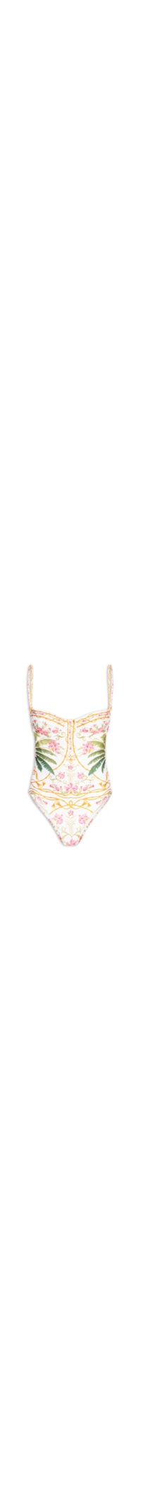 Maiô Meia Taça Localizado Floral Nusa - Off White