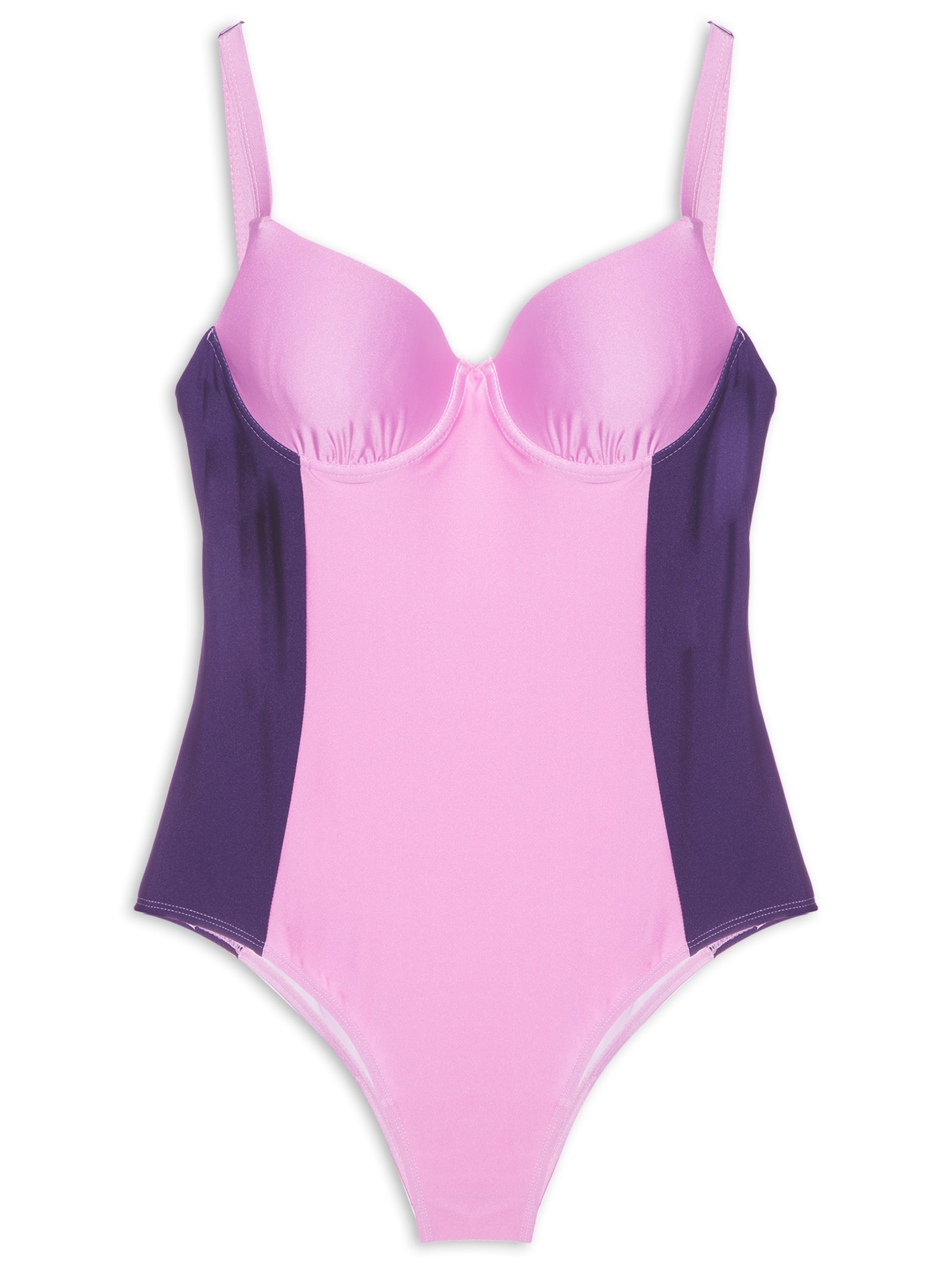 Maiô Meia Taça Plus Size Rosa Mktbeach