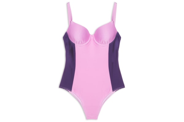 Maiô Meia Taça Plus Size - Rosa