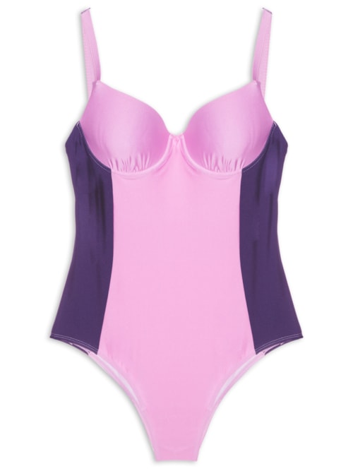 Maiô Meia Taça Plus Size – Rosa