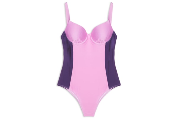 Maiô Meia Taça Plus Size - Rosa