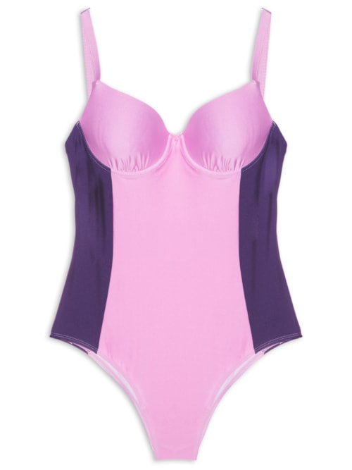 Maiô Meia Taça Plus Size - Rosa