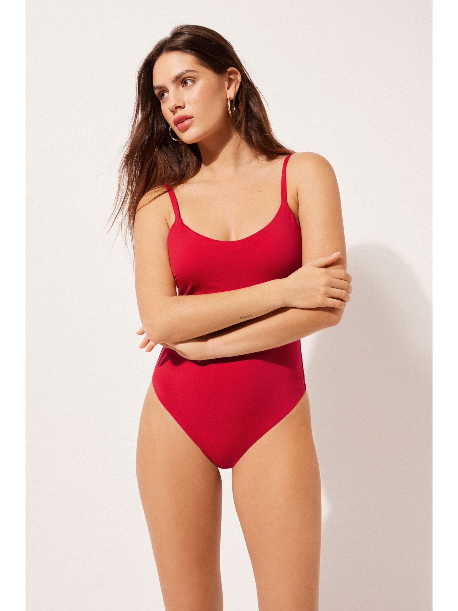 Maiô Modelador Indonésia Vermelho Calzedonia