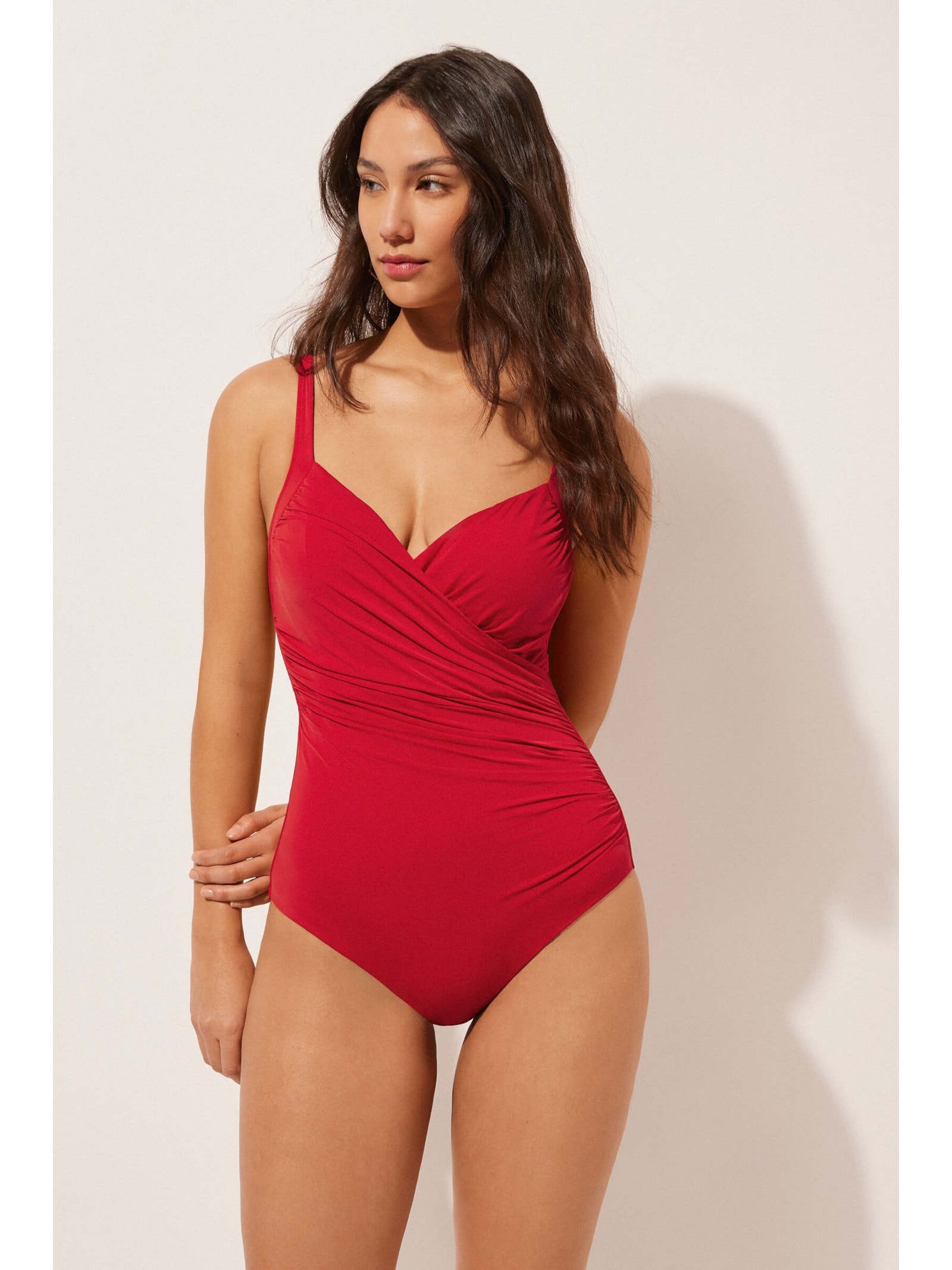Maiô Modelador Indonésia Vermelho Calzedonia