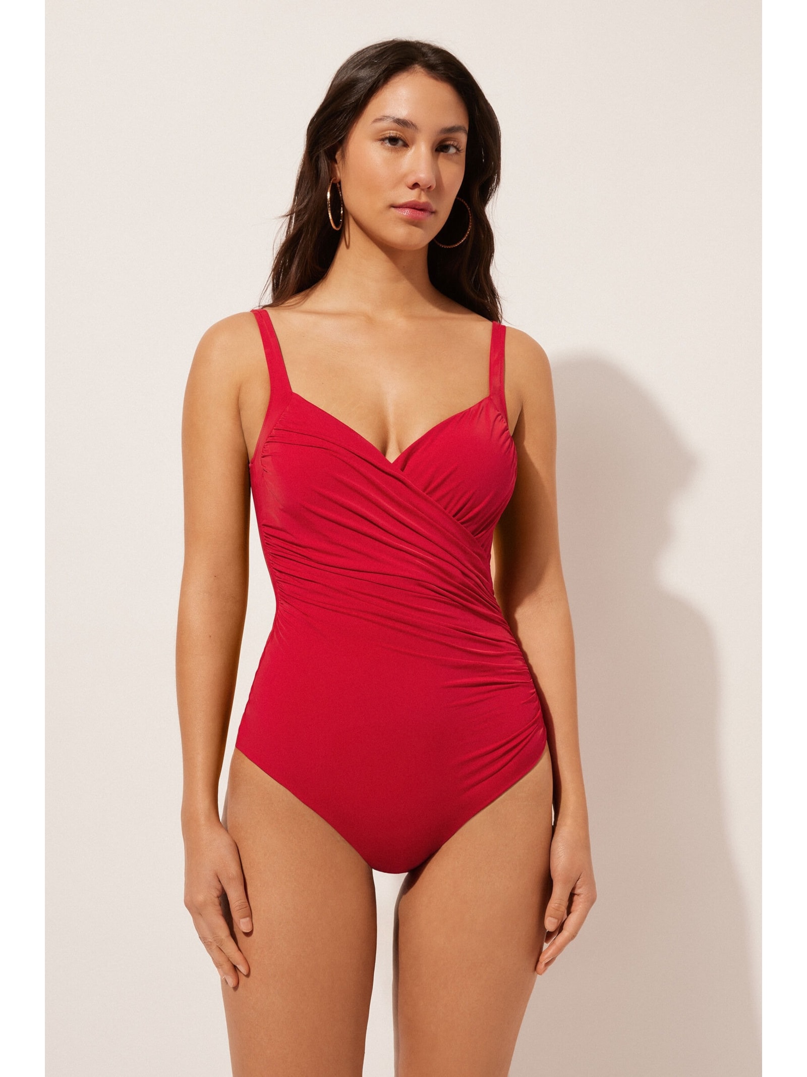 Maiô Modelador Indonésia Vermelho Calzedonia