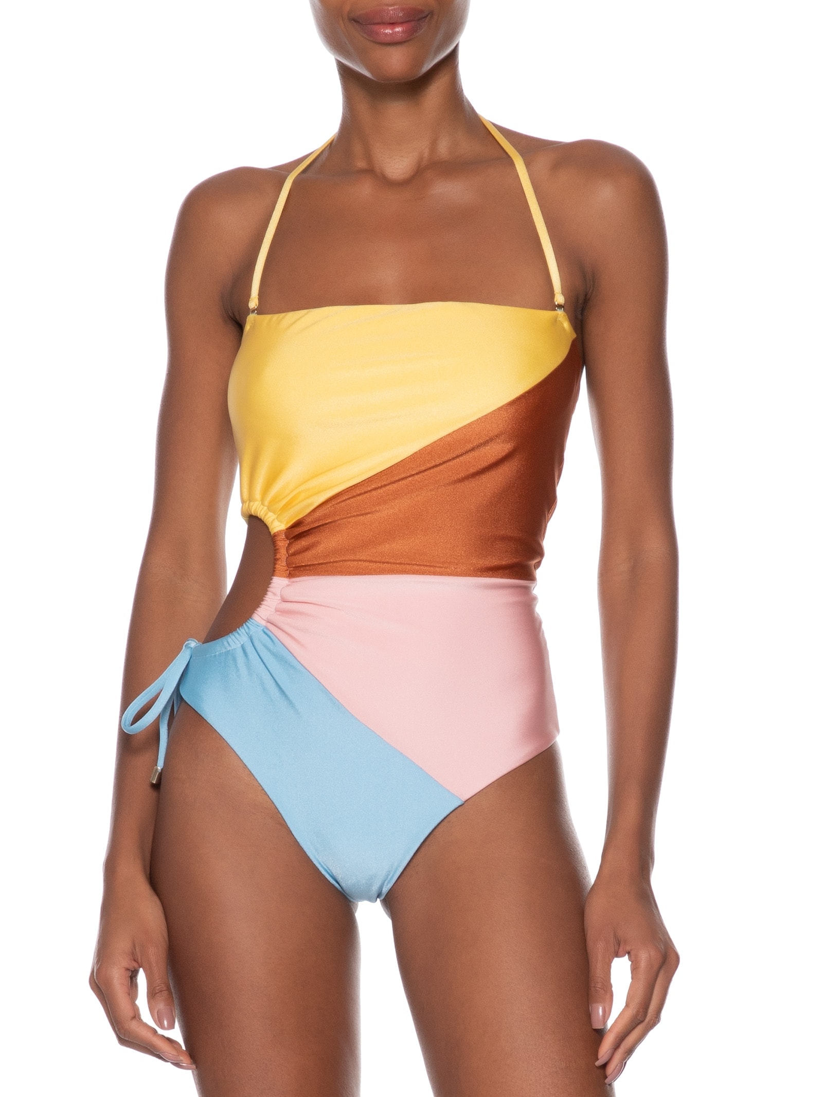 Maiô Multicor Laranja Farm Praia