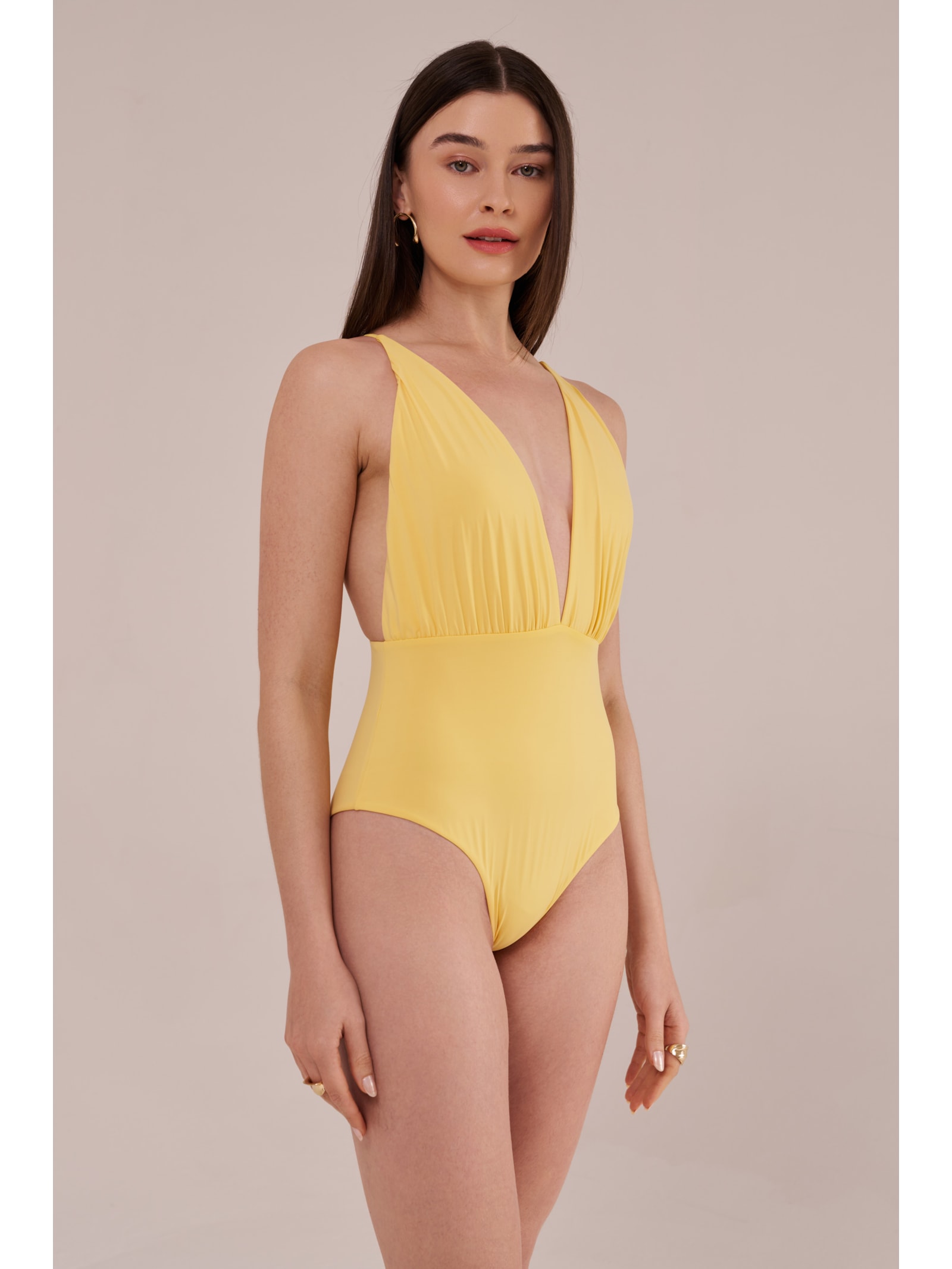maiô nina amarelo sol Suntime