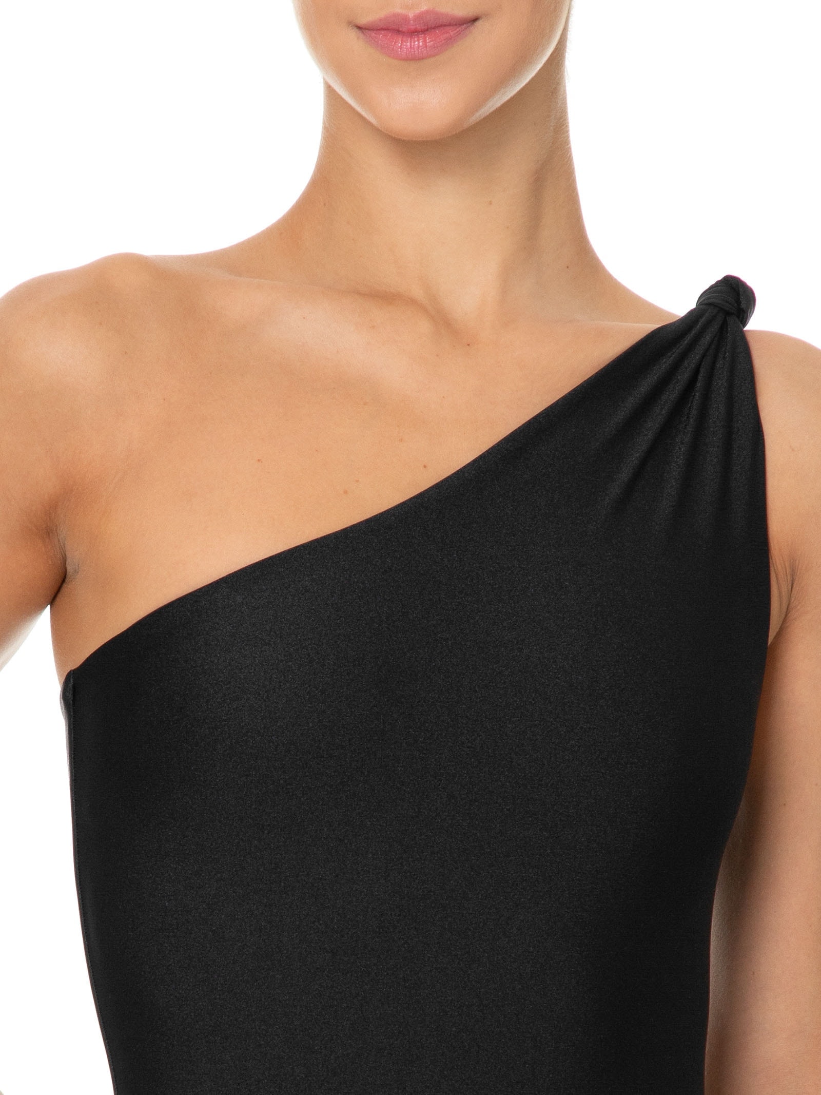 Maiô Ombro Único Com Nó Preto '2Essential