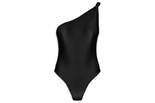 Maiô Ombro Único Com Nó - Preto