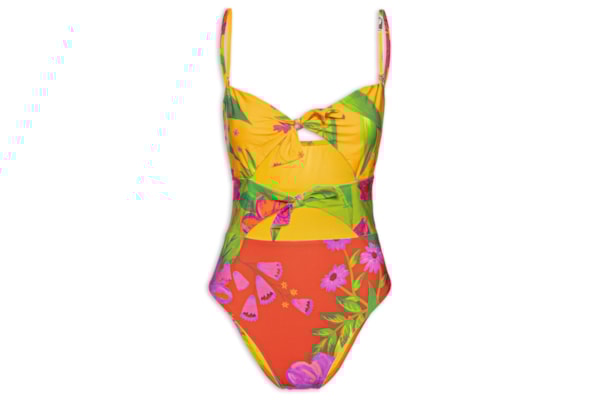 Maiô Patch Floral Bem Me Quer - Laranja