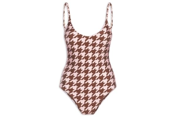 Maiô Pied De Poule - Marrom