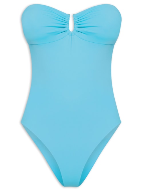 Maiô Sem Alça Com Recorte Costa – Azul