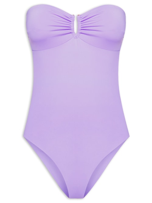 Maiô Sem Alça Com Recorte Costa – Lilás