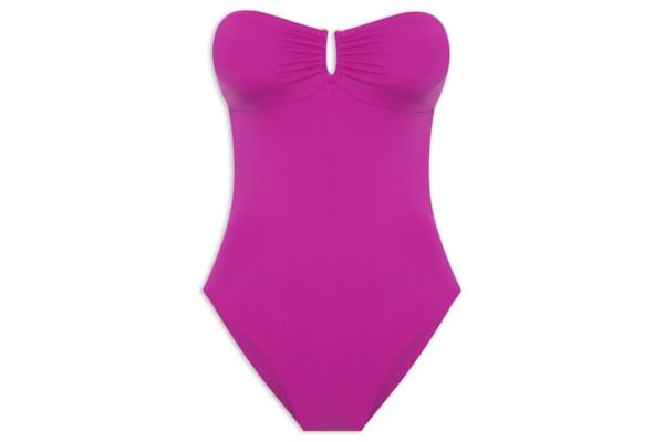 Maiô Sem Alça Com Recorte Costa - Rosa