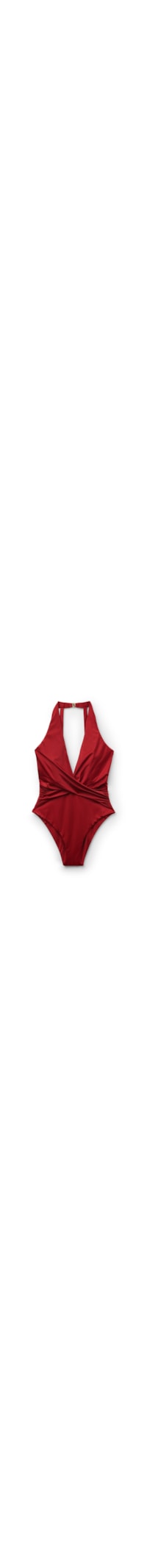 Maiô Shiny Satin - Vermelho