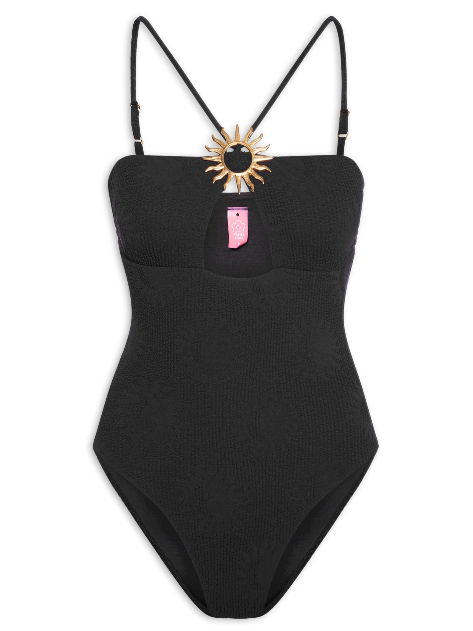 Maiô Sol Maré De Sol Preto Farm Praia