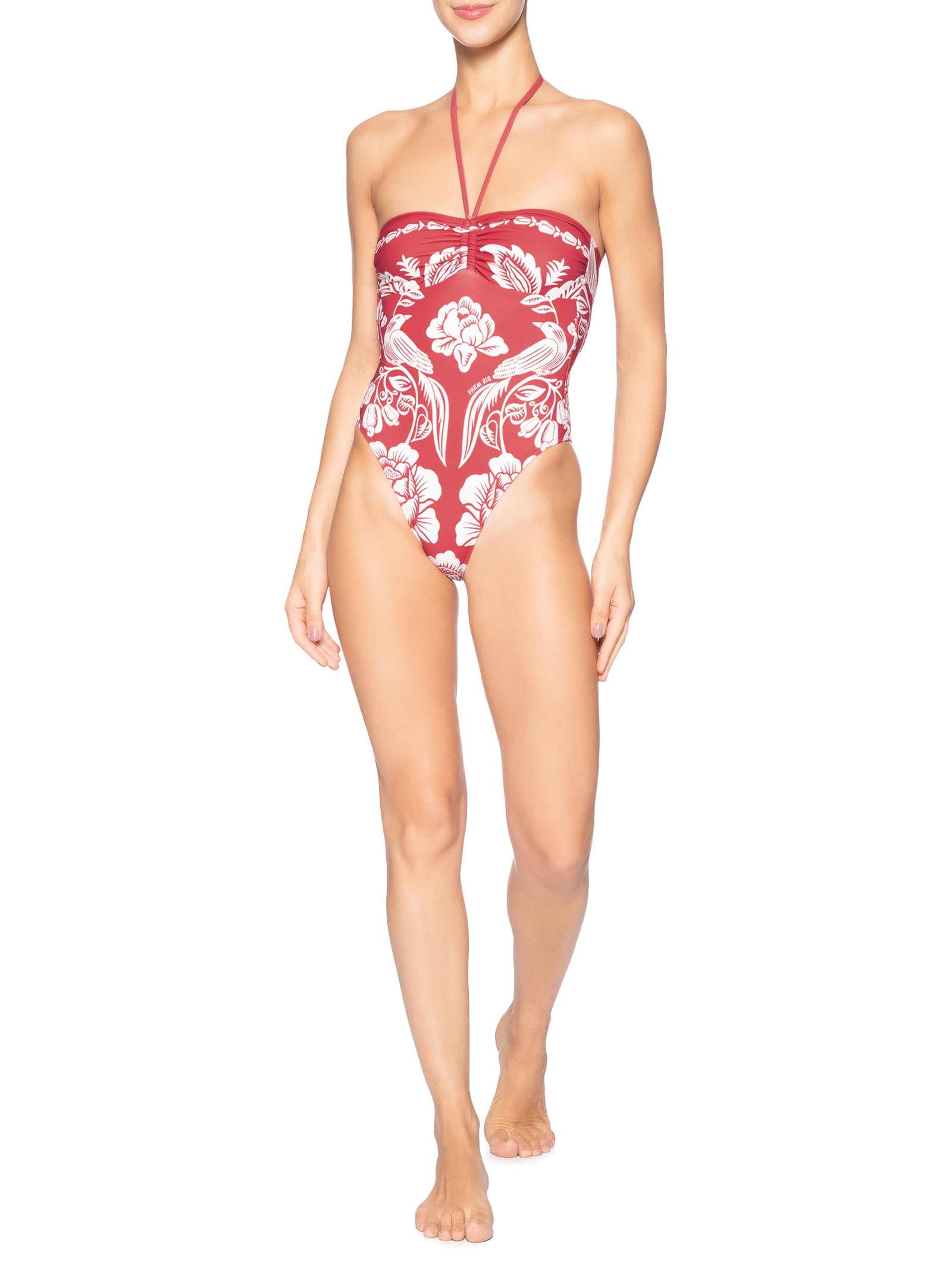 Maiô Sonho De Pássaro Vermelho Farm Praia