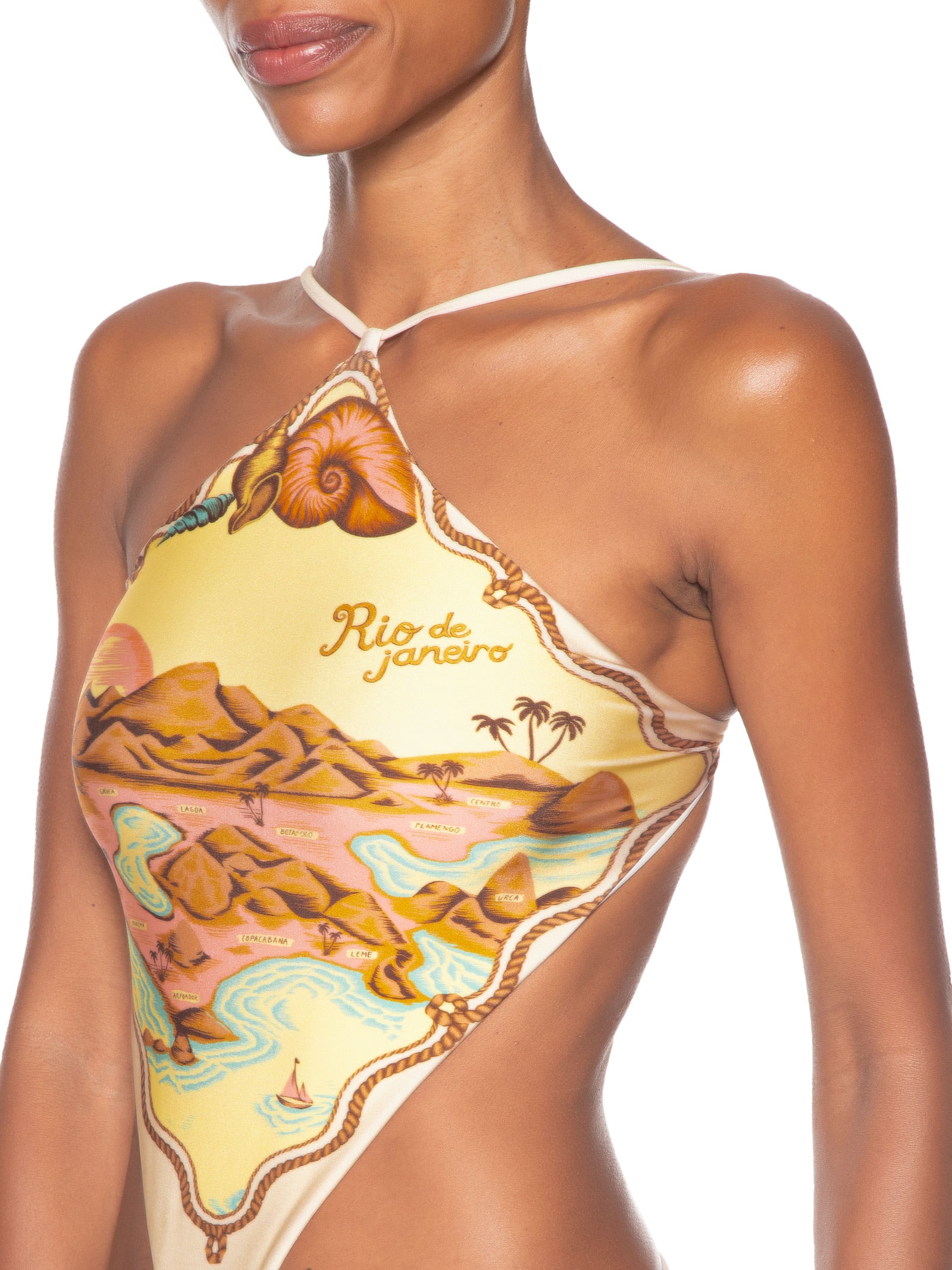 Maiô Souvenir Litoral Lenços Laranja Farm Praia