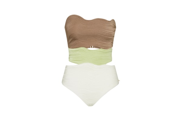 maiô strapless maat verde