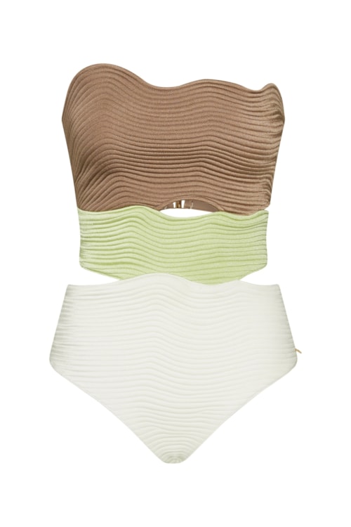 maiô strapless maat verde