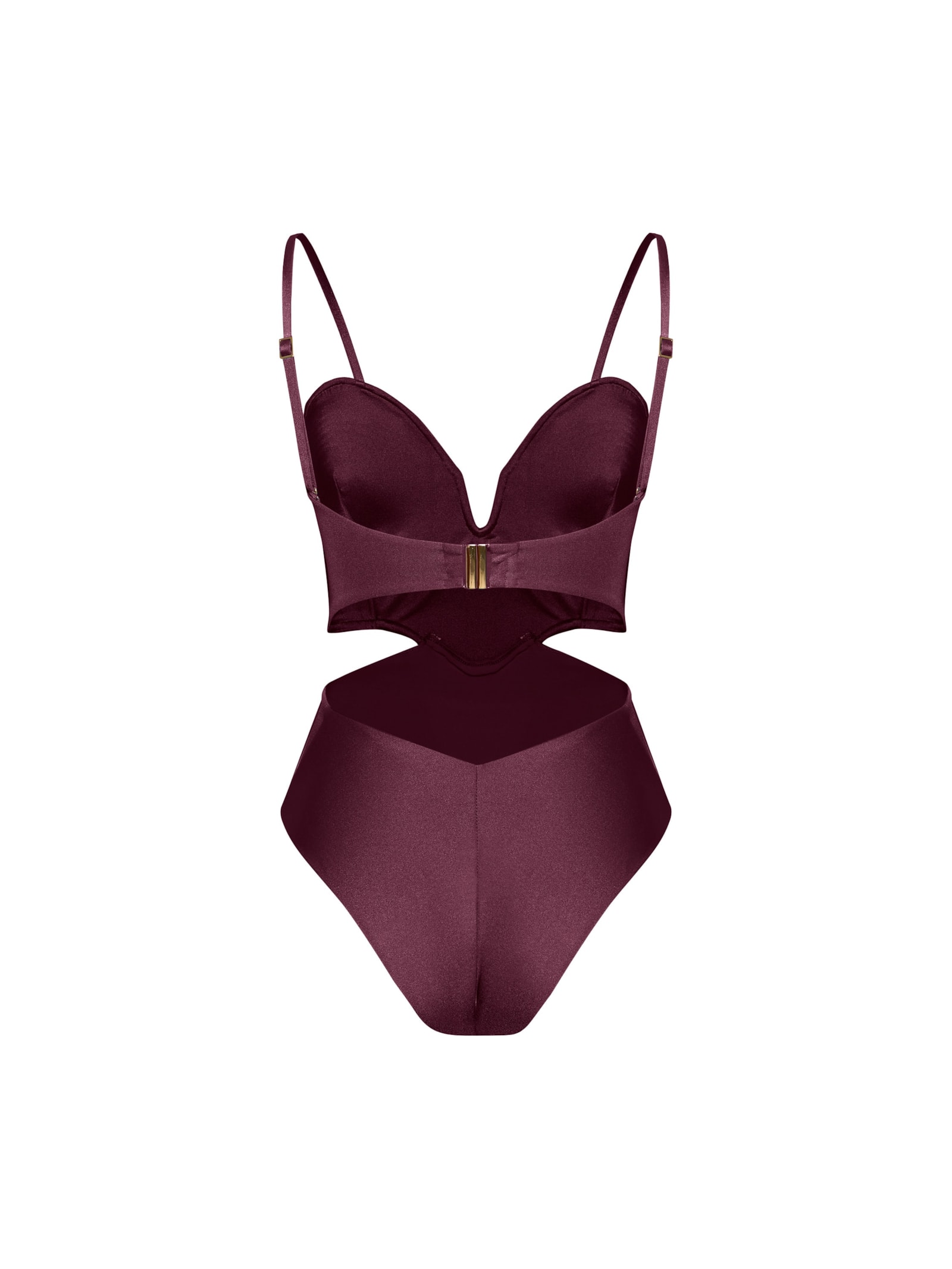 maiô strapless matelassê orla cabernet Suntime