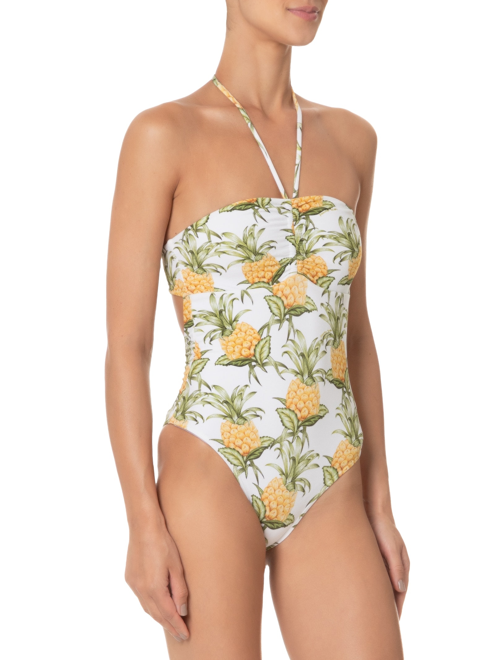 Maiô Suco De Abacaxi Branco Farm Praia