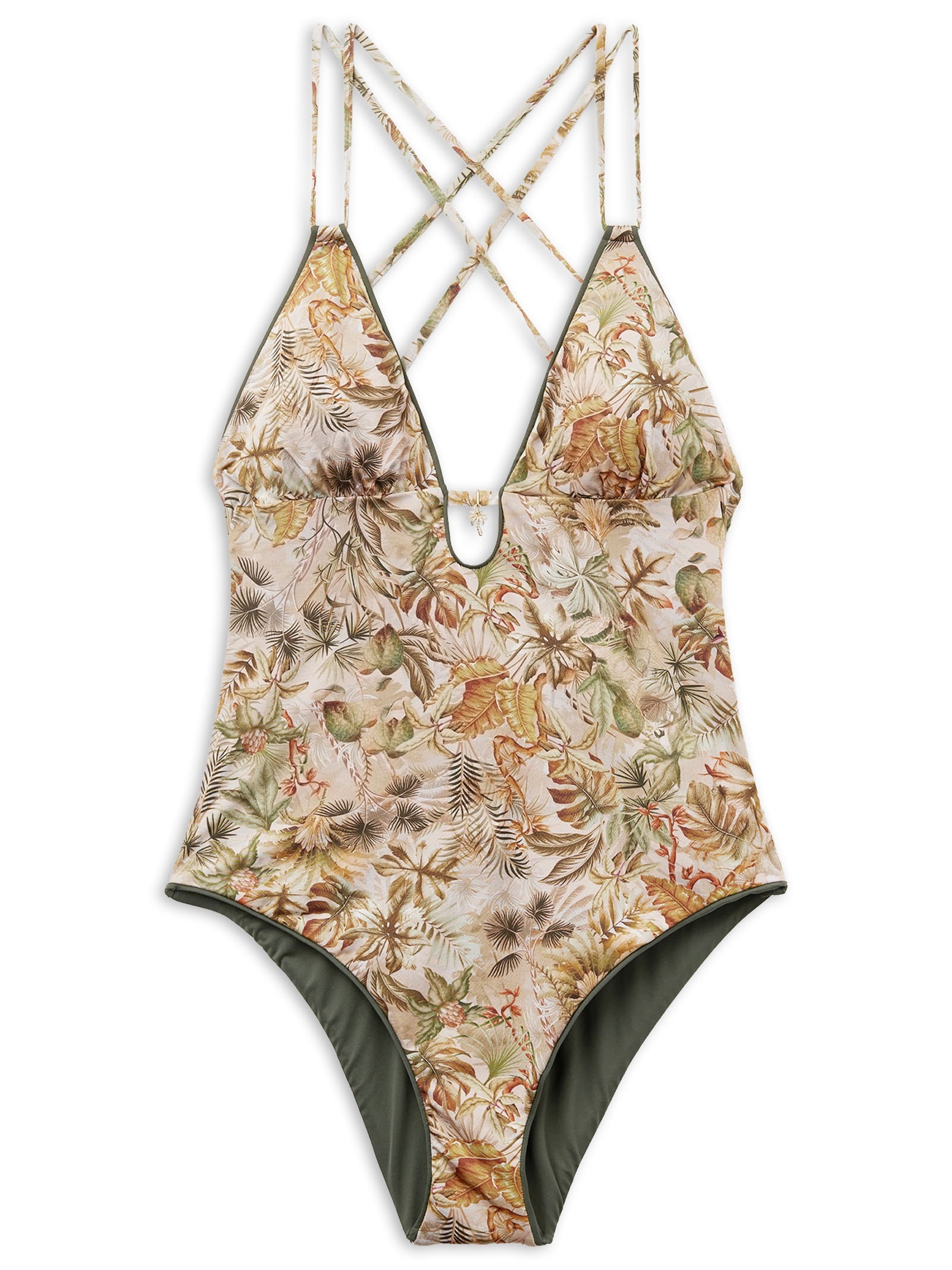 Maiô Tropical Foliage Verde Calzedonia